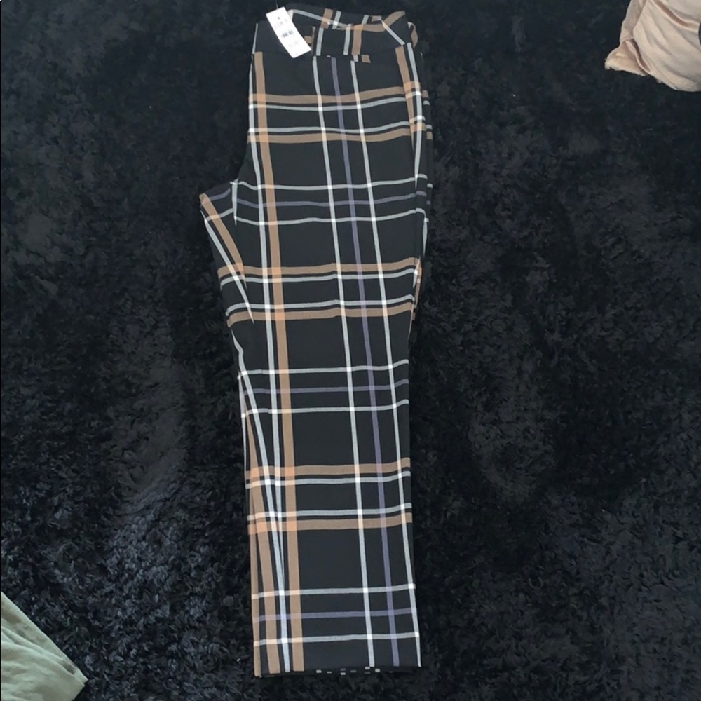 LOFT Plaid Trousers